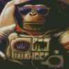 Space Astronaut Chimp Diamond Painting