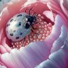 Fancy Pink Bug Diamond Painting