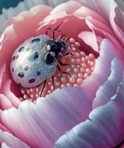 Fancy Pink Bug Diamond Painting