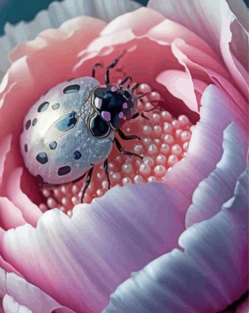 Fancy Pink Bug Diamond Painting