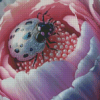 Fancy Pink Bug Diamond Painting