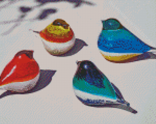 Glass Birds Diamond Painting