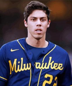 Handsome Baseball Player Christian Yelich Diamond Painting