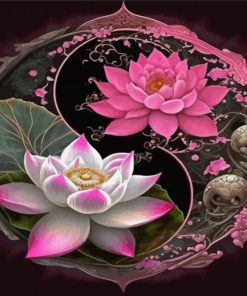 Lotus Yin Yang Diamond Painting