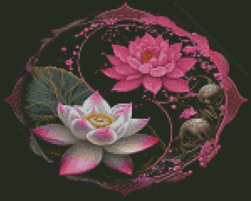 Lotus Yin Yang Diamond Painting