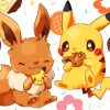 Pikachu And Eevee Pokemon Diamond Painting