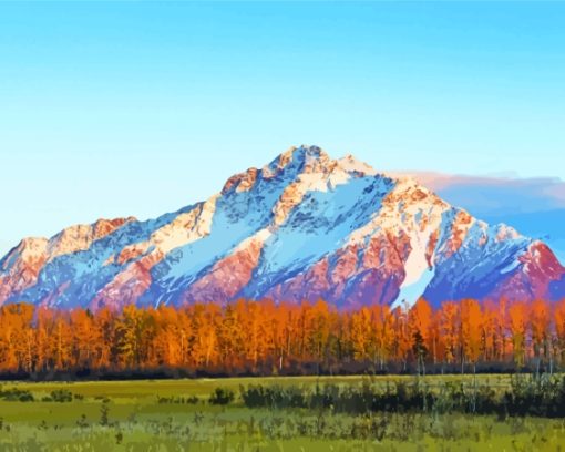 Pioneer Peak Sunset Diamond Painting