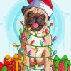 Pugs At Christmas Diamond Painting