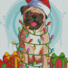 Pugs At Christmas Diamond Painting