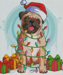 Pugs At Christmas Diamond Painting