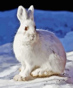 Rabbit Animal In Snow Diamond Painting