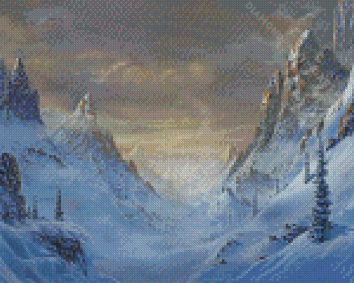 Snow Winter Forrest Diamond Painting