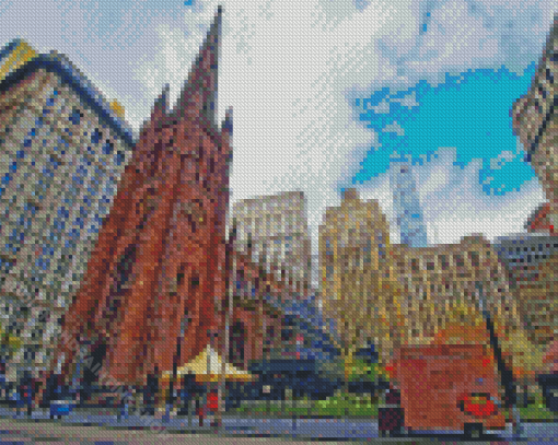 Trinity Church NY USA Diamond Painting