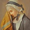 Vintage Woman Crying Diamond Painting