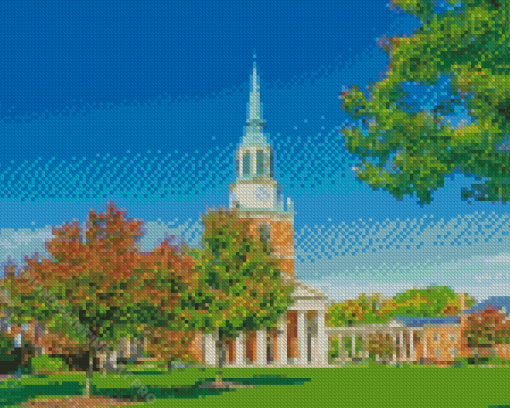 Wake Forest University Building Diamond Painting