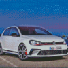 White Golf Gti Car Diamond Painting