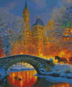 Winter Central Park New York Diamond Painting