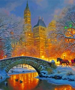 Winter Central Park New York Diamond Painting