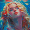 Woman Under The Water Diamond Painting