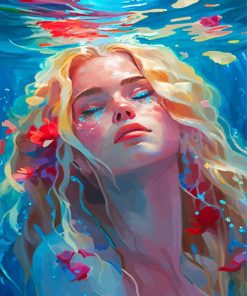 Woman Under The Water Diamond Painting