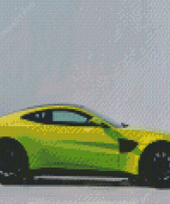 Yellow Aston Martin Vantage Diamond Painting