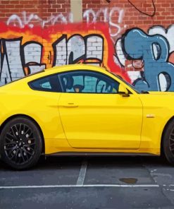 2017 Yelllow Ford Mustang Diamond Painting