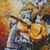 Abstract Piano And Guitar Diamond Painting