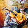 Abstract Piano And Guitar Diamond Painting