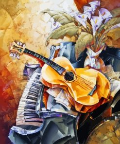 Abstract Piano And Guitar Diamond Painting