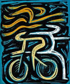 Abstract Triathlons Sport Art Diamond Painting