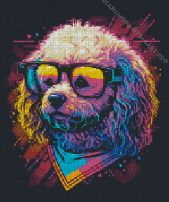 Aesthetic Dog In Glasses Diamond Painting