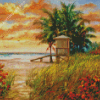 Aesthetic Life Guard Huts Diamond Painting