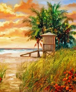 Aesthetic Life Guard Huts Diamond Painting