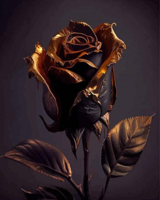 Aesthetic Dark Rose Diamond Painting