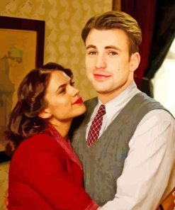 Agent Peggy Carter And Steve Diamond Painting