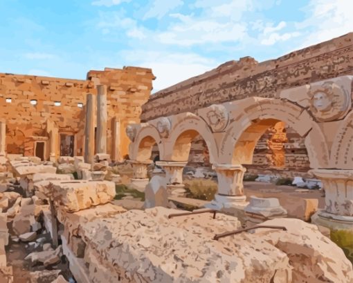 Ancient Leptis Magna Libya Diamond Painting