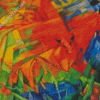 Animals In Landscape By Franz Marc Diamond Painting