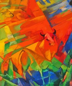 Animals In Landscape By Franz Marc Diamond Painting