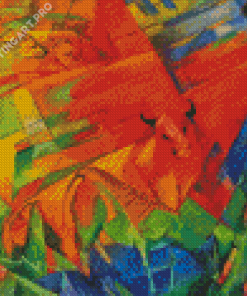 Animals In Landscape By Franz Marc Diamond Painting