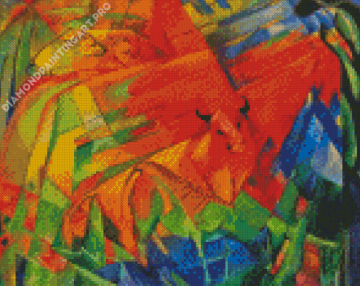 Animals In Landscape By Franz Marc Diamond Painting