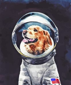 Astronaut Dog Diamond Painting