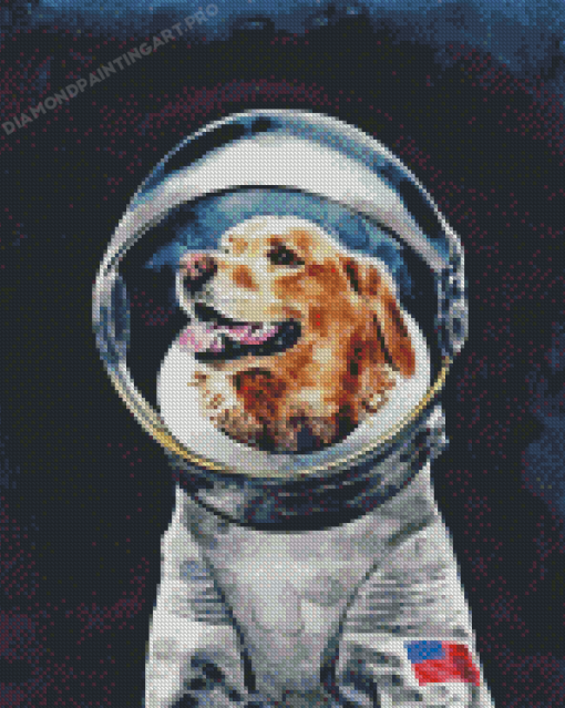 Astronaut Dog Diamond Painting