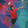 Badminton Player Diamond Painting