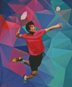 Badminton Player Diamond Painting