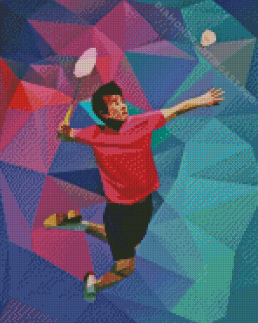 Badminton Player Diamond Painting