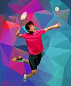 Badminton Player Diamond Painting