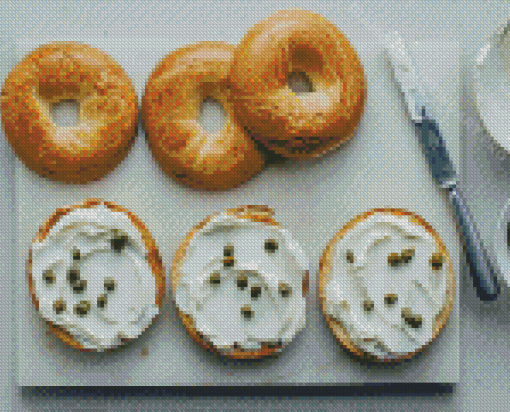 Bagels With Cream Cheese Diamond Painting