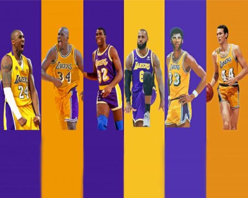 Basketball Team Lakers Legends Diamond Painting