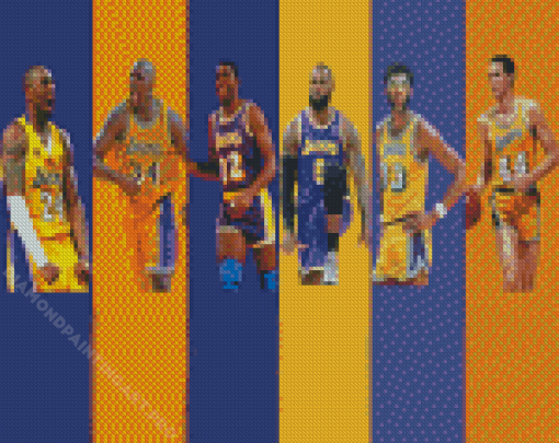 Basketball Team Lakers Legends Diamond Painting