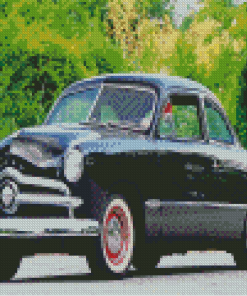 Black 49 Ford Coupe Car Diamond Painting